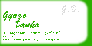 gyozo danko business card